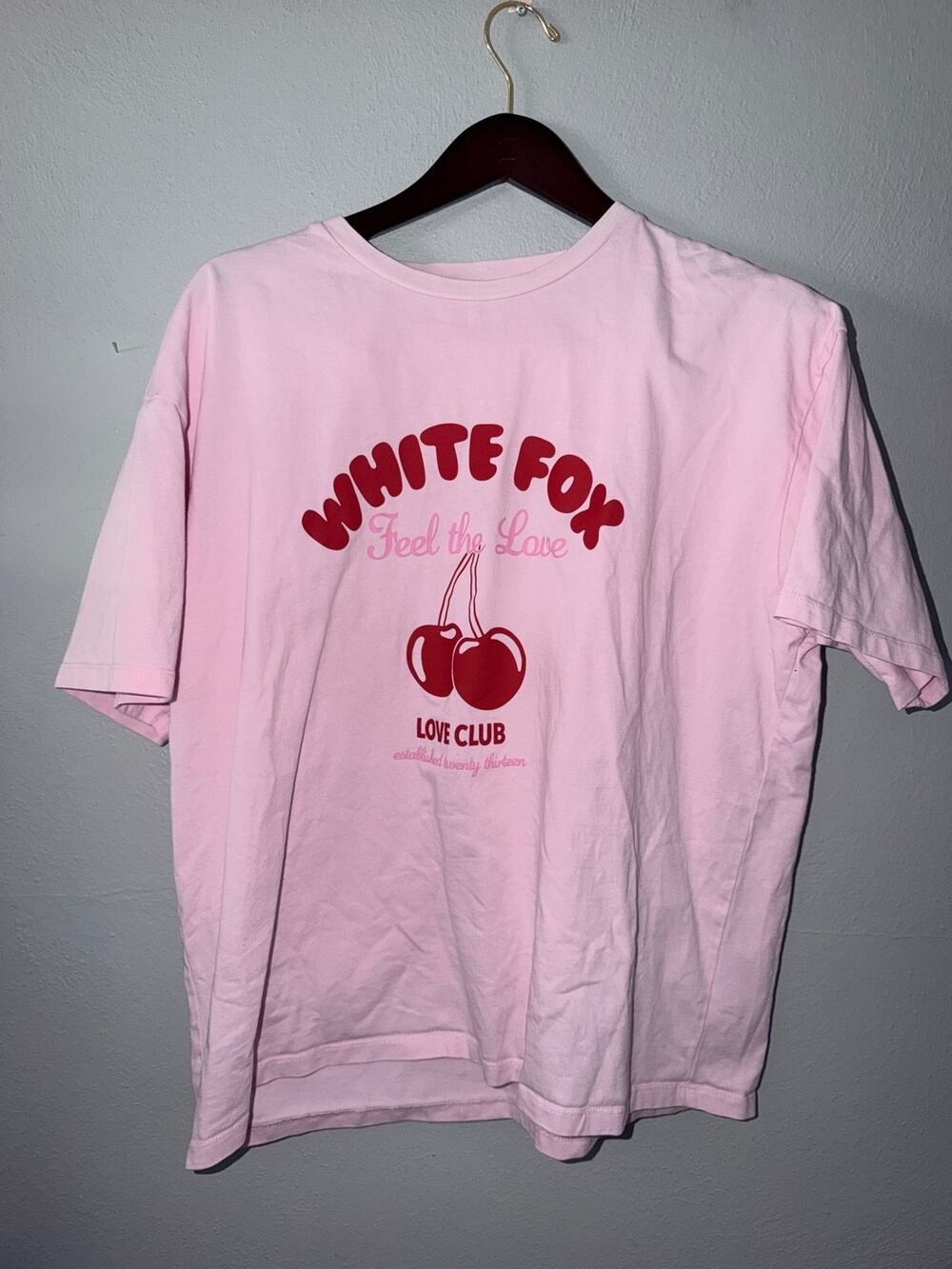 White Fox / Feel the Love / Cherry / Love Club" graphic tee